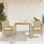 Set de comedor jardín 11 pzas con cojines ratán sintético negro