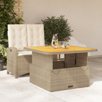 Juego de comedor para jardín 9 piezas textilene negro