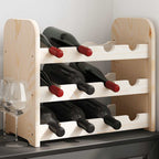 Botellero con tablero superior madera de pino 72,5x25x111,5 cm