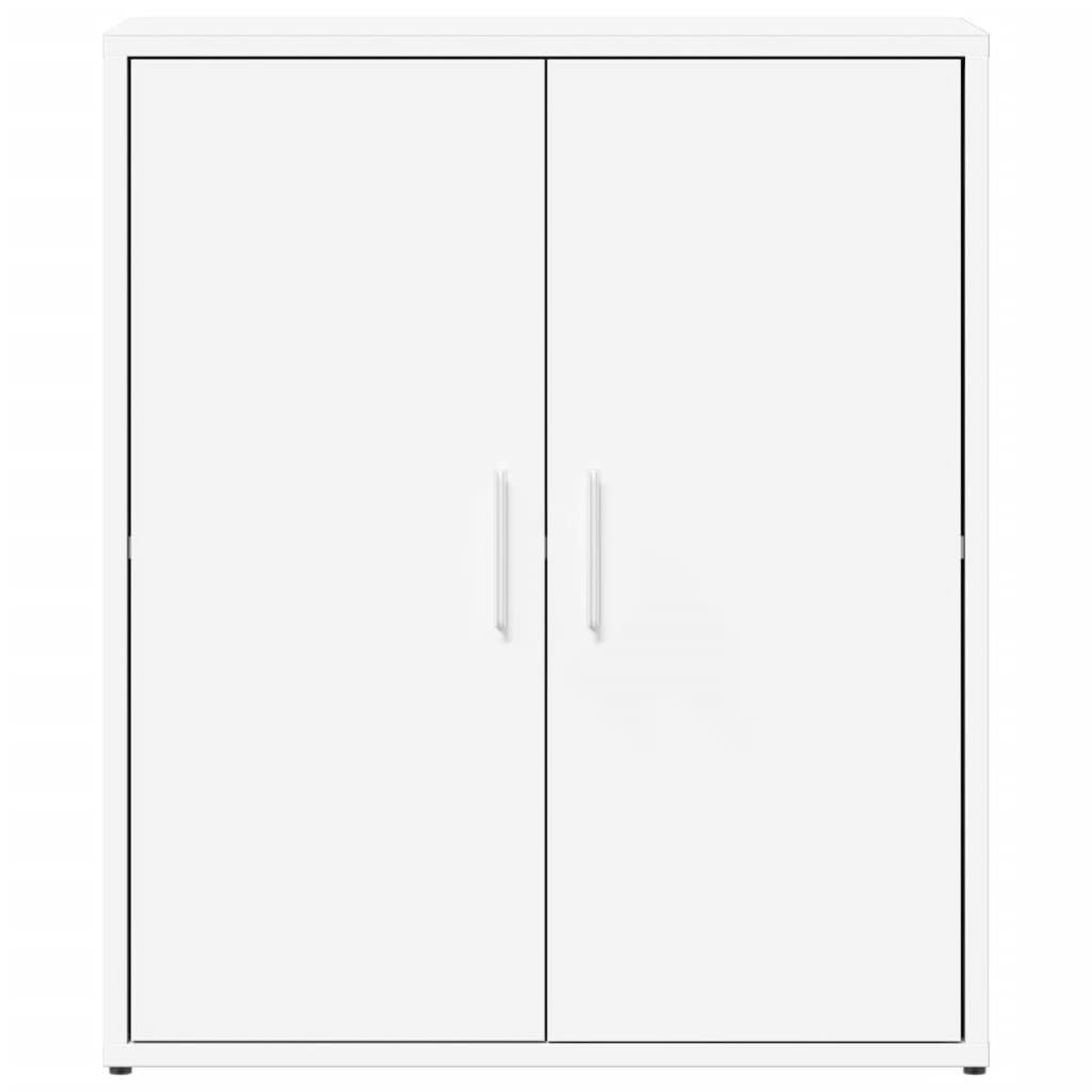 Aparador de madera de ingeniería 2 uds blanco 60x31x70 cm