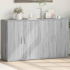 Aparador de madera de ingeniería 2 uds blanco 60x31x70 cm