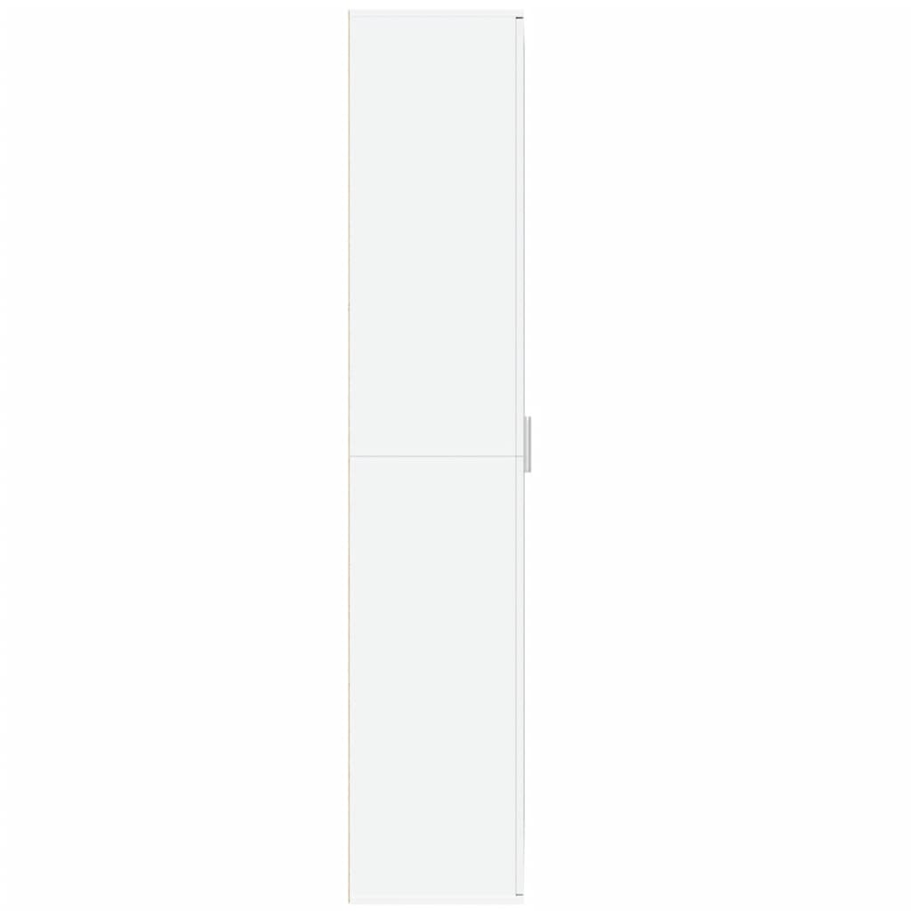 Aparador alto madera de ingeniería blanco 80x35x180 cm