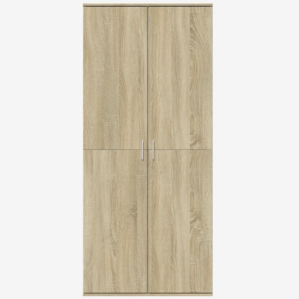 Aparador alto madera de ingeniería roble Sonoma 80x35x180 cm