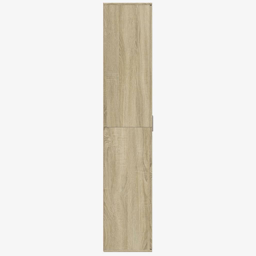 Aparador alto madera de ingeniería roble Sonoma 80x35x180 cm