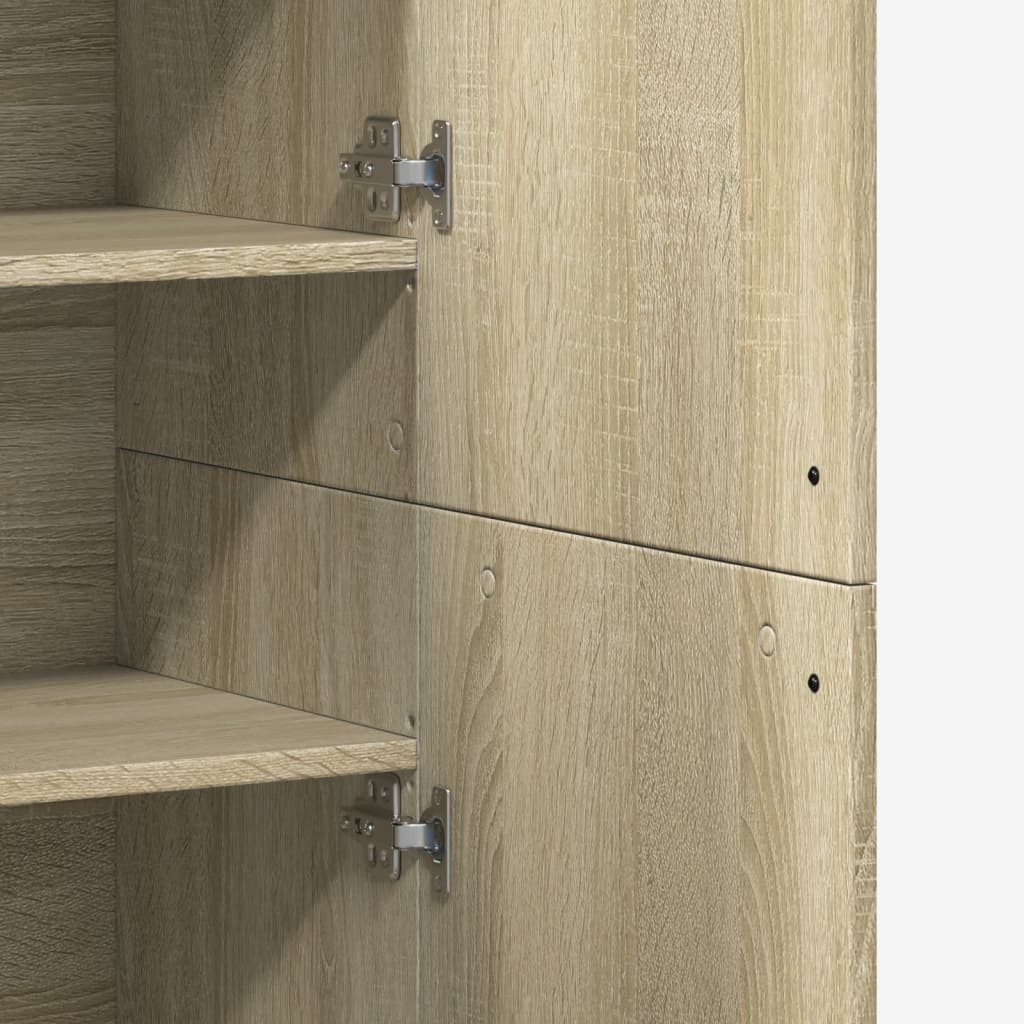 Aparador alto madera de ingeniería roble Sonoma 80x35x180 cm