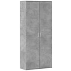 Aparador alto madera de ingeniería gris hormigón 80x35x180 cm
