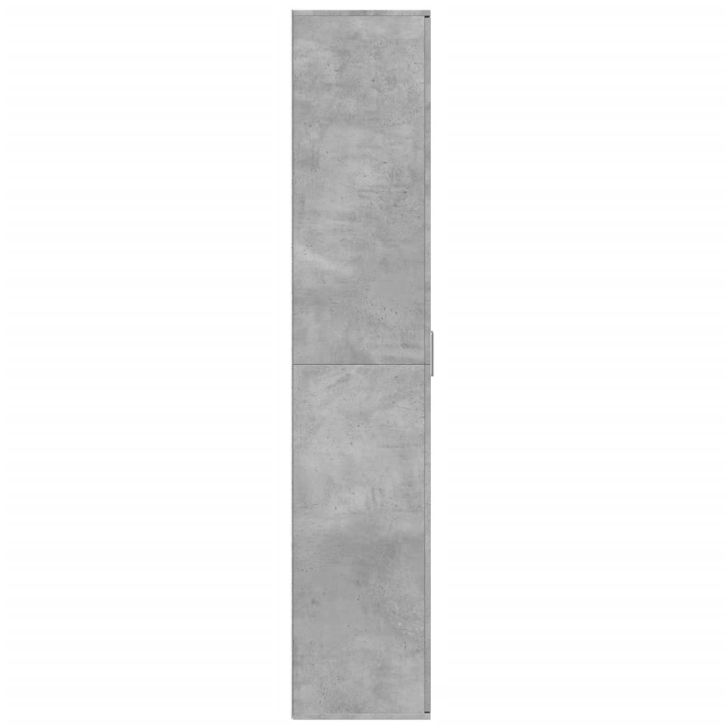 Aparador alto madera de ingeniería gris hormigón 80x35x180 cm