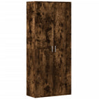 Aparador alto madera de ingeniería roble ahumado 80x35x180 cm