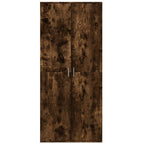 Aparador alto madera de ingeniería roble ahumado 80x35x180 cm