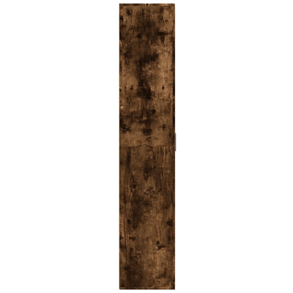Aparador alto madera de ingeniería roble ahumado 80x35x180 cm