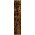 Aparador alto madera de ingeniería roble ahumado 80x35x180 cm