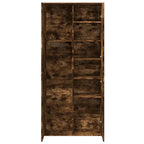 Aparador alto madera de ingeniería roble ahumado 80x35x180 cm