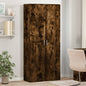Aparador alto madera de ingeniería roble ahumado 80x35x180 cm