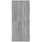 Aparador alto madera de ingeniería gris Sonoma 80x35x180 cm