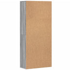 Aparador alto madera de ingeniería gris Sonoma 80x35x180 cm
