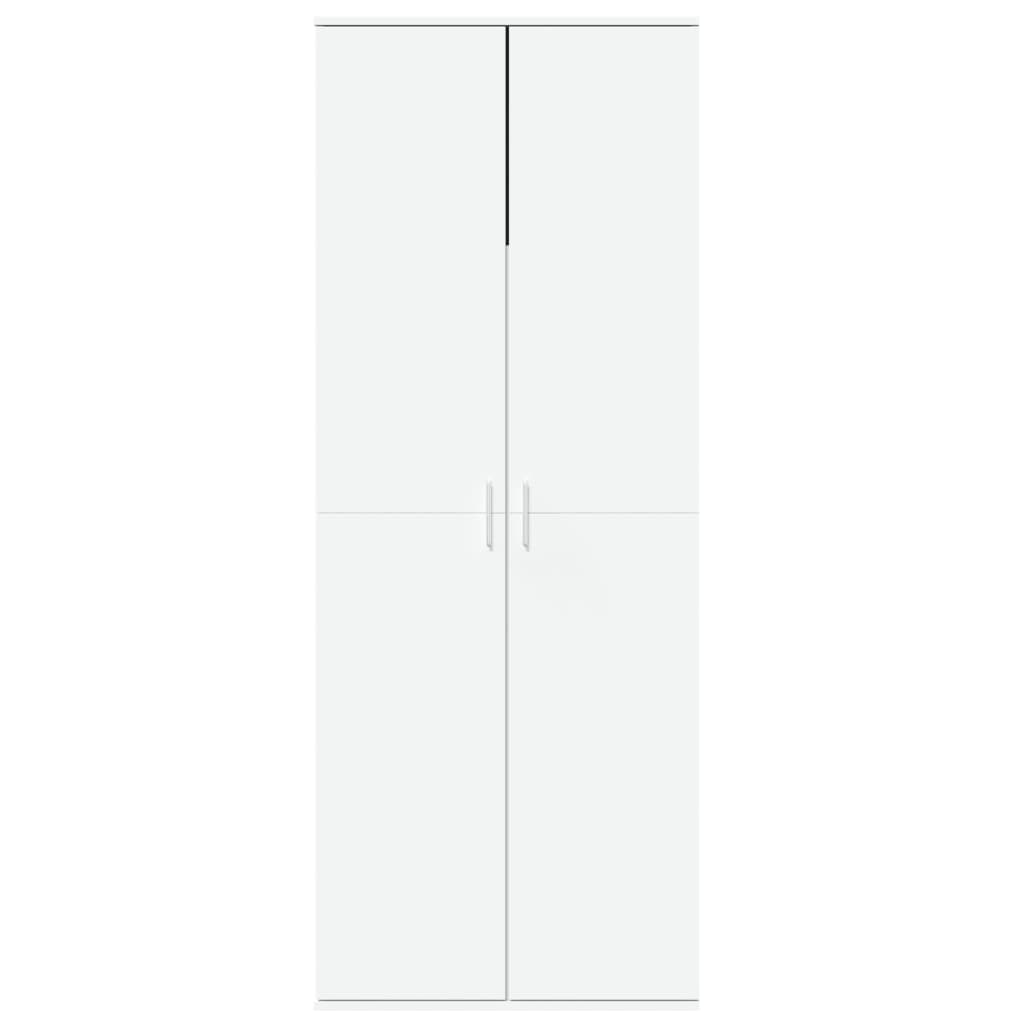 Aparador alto madera de ingeniería blanco 70x35x180 cm