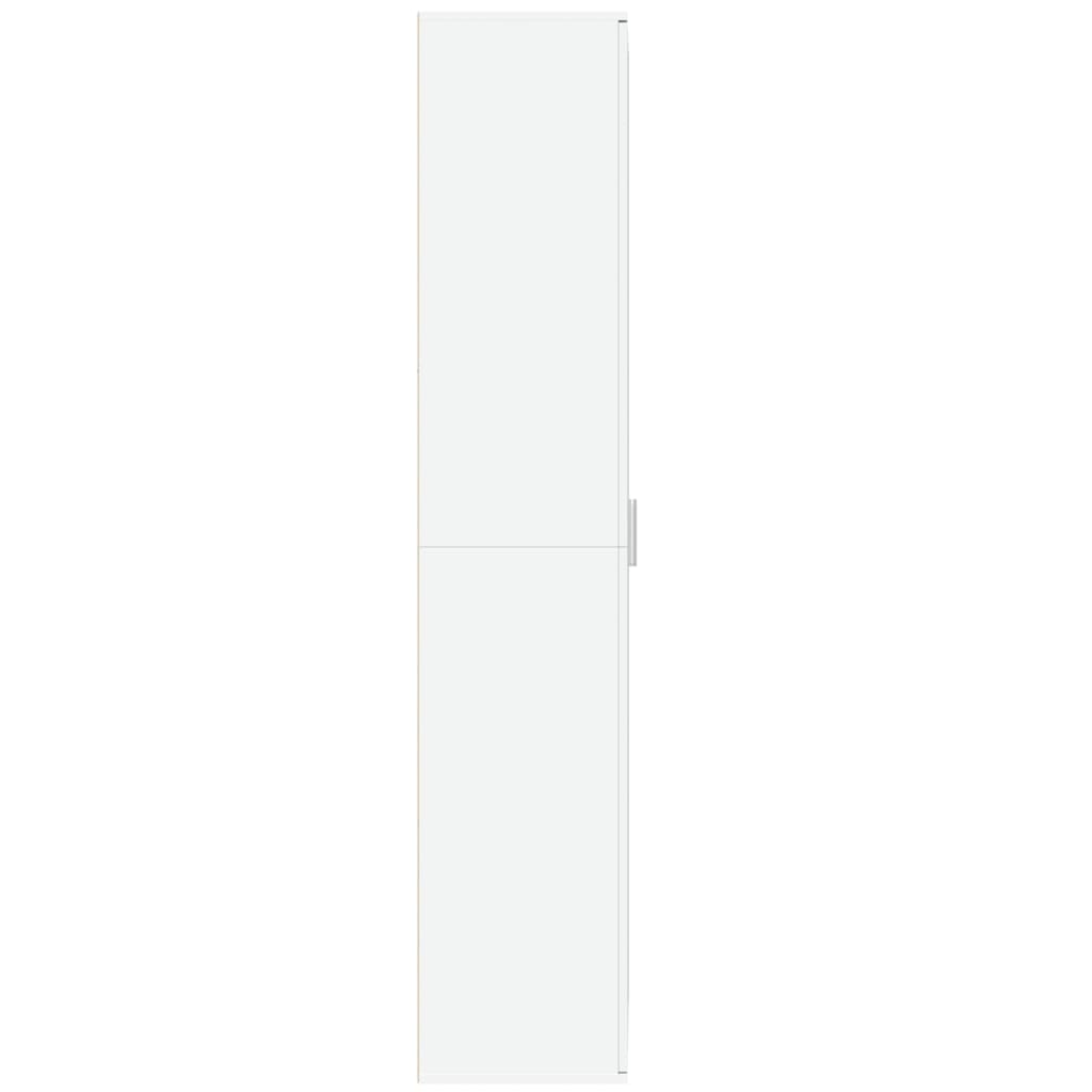 Aparador alto madera de ingeniería blanco 70x35x180 cm