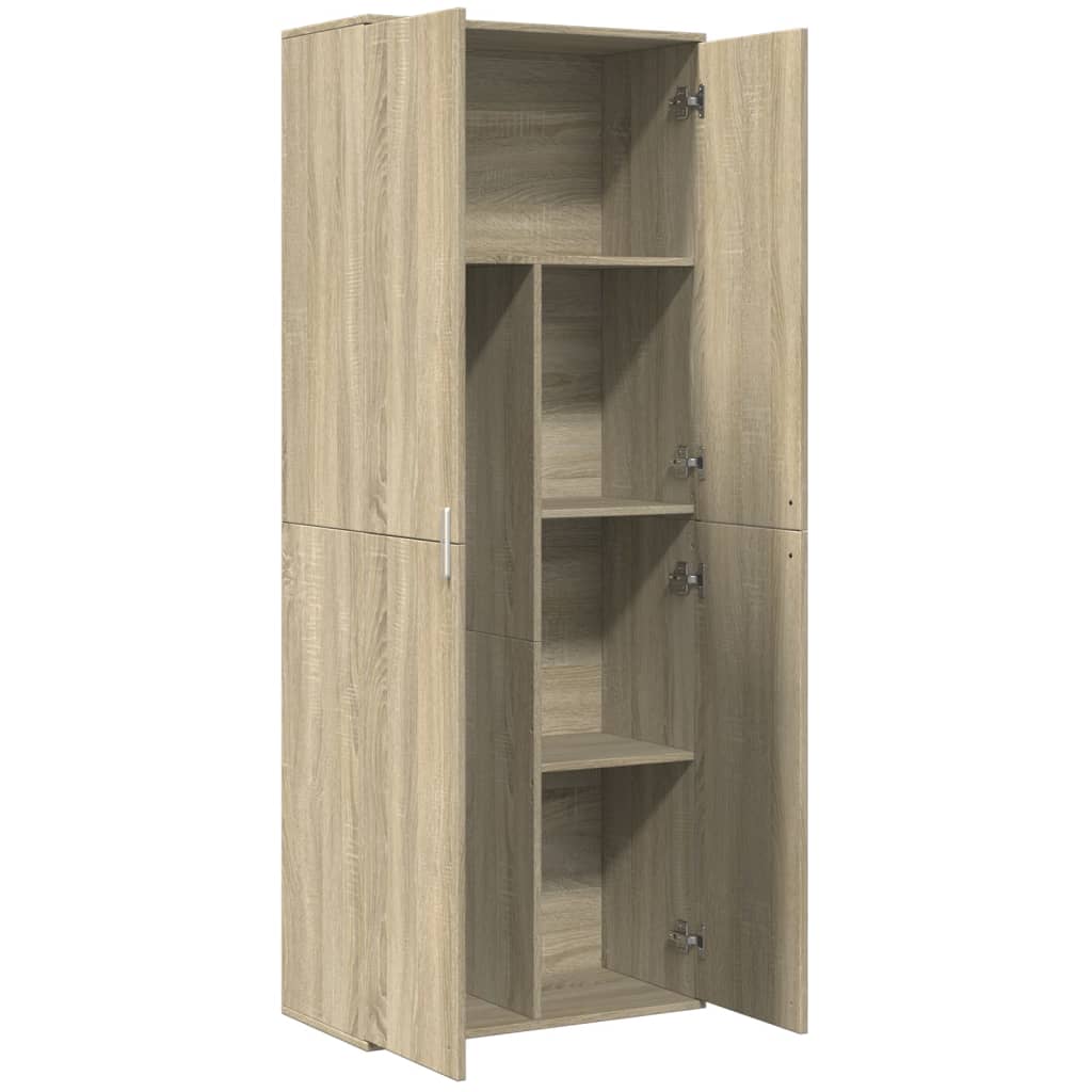 Aparador alto madera de ingeniería roble Sonoma 70x35x180 cm