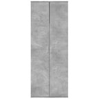 Aparador alto madera de ingeniería gris hormigón 70x35x180 cm