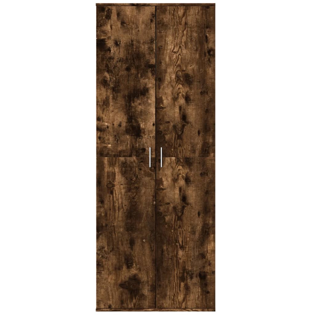 Aparador alto madera de ingeniería roble ahumado 70x35x180 cm