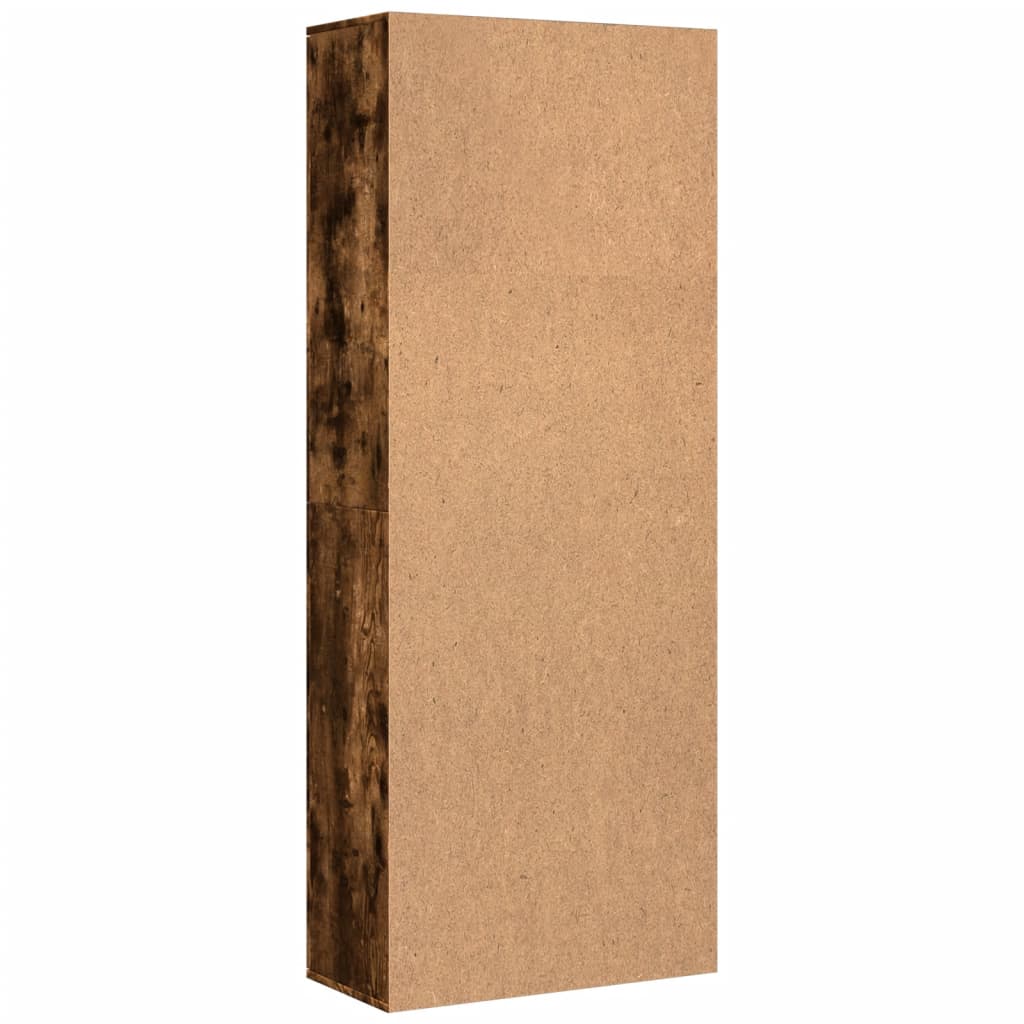 Aparador alto madera de ingeniería roble ahumado 70x35x180 cm
