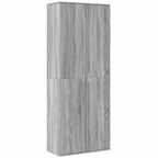 Aparador alto madera de ingeniería gris Sonoma 70x35x180 cm