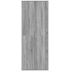 Aparador alto madera de ingeniería gris Sonoma 70x35x180 cm