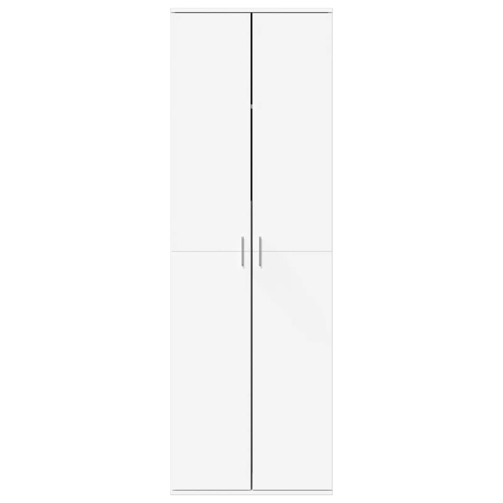 Aparador alto madera de ingeniería blanco 60x35x180 cm