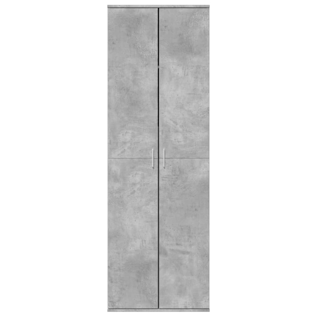 Aparador alto madera de ingeniería gris hormigón 60x35x180 cm