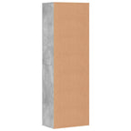 Aparador alto madera de ingeniería gris hormigón 60x35x180 cm