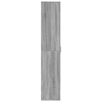Aparador alto madera de ingeniería gris Sonoma 60x35x180 cm