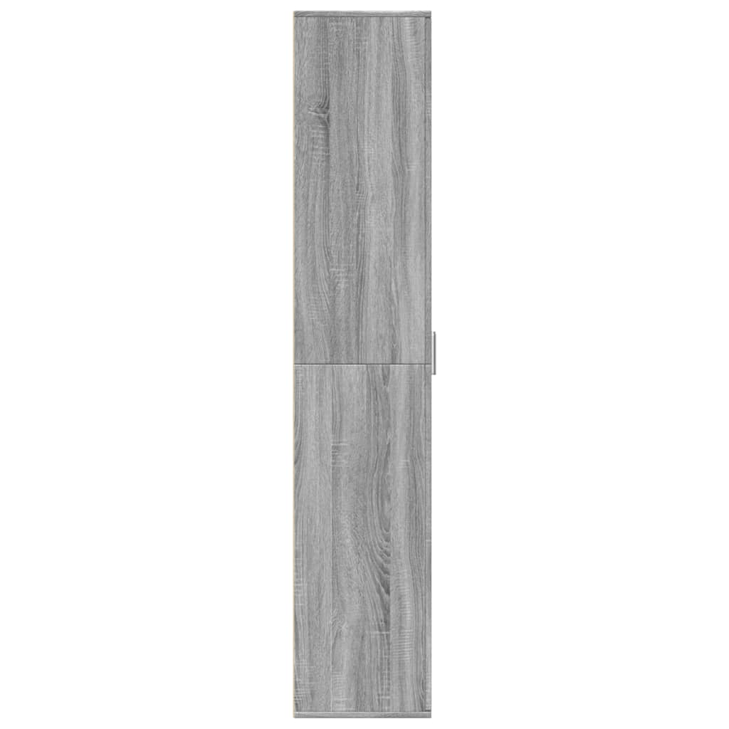 Aparador alto madera de ingeniería gris Sonoma 60x35x180 cm