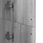 Aparador alto madera de ingeniería gris Sonoma 60x35x180 cm