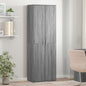 Sonoma Grey Engineered Wood High Sideboard 60x35x180 cm