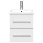 Mueble de baño con lavabo integrado blanco