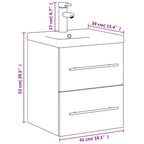 Mueble de baño con lavabo integrado blanco