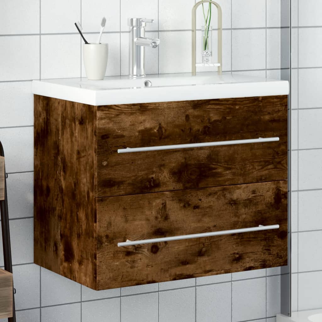 Mueble de baño con lavabo integrado gris Sonoma