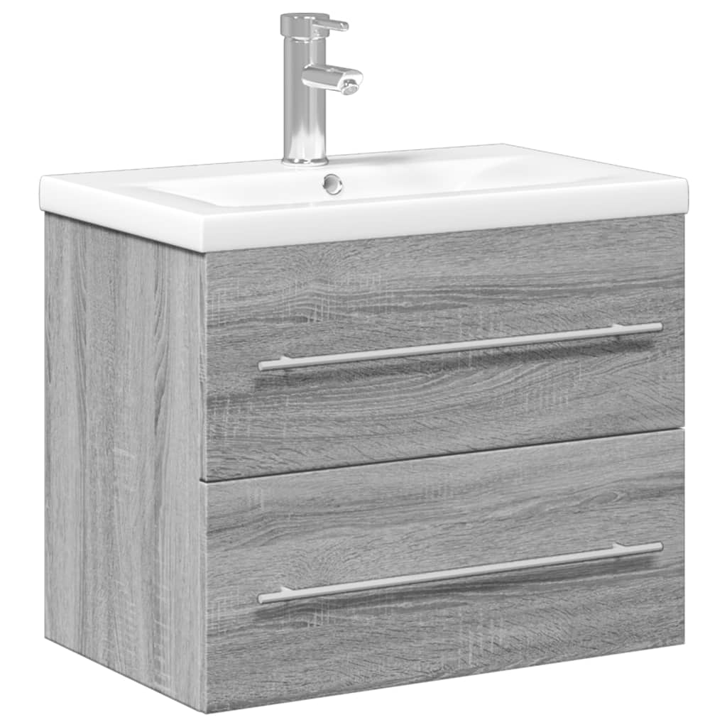Mueble de baño con lavabo integrado gris Sonoma