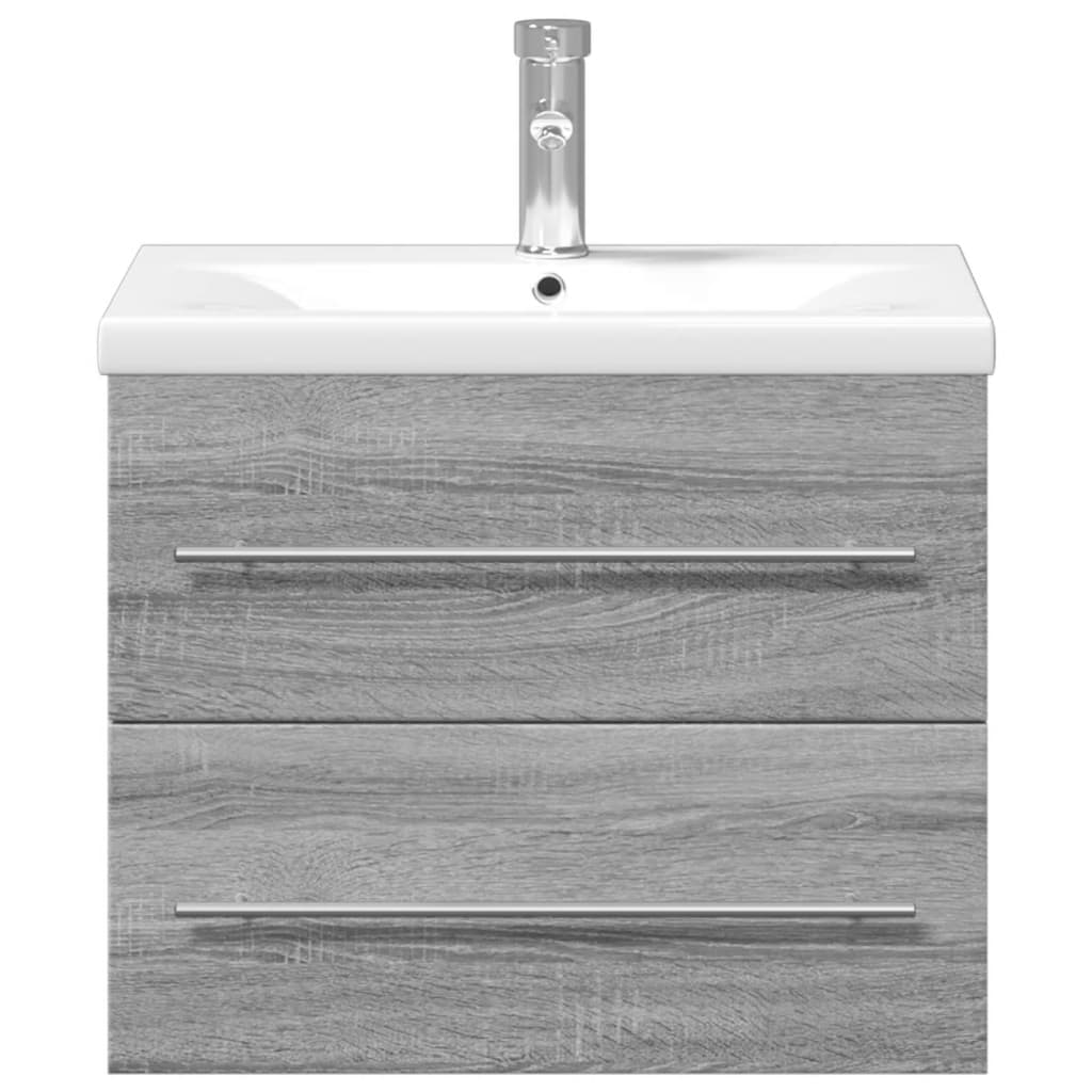Mueble de baño con lavabo integrado gris Sonoma