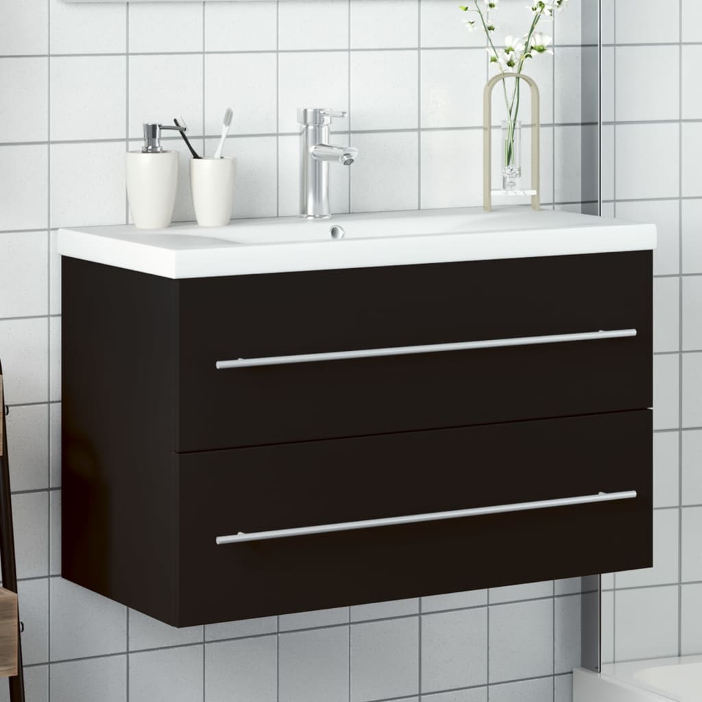 Mueble de baño con lavabo integrado gris Sonoma