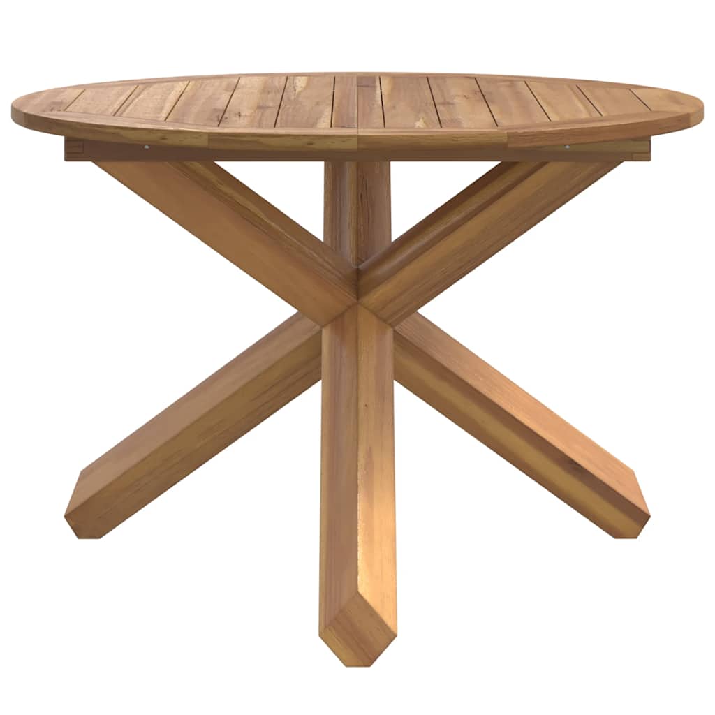 Mesa de jardín madera maciza de teca Ø109x74 cm