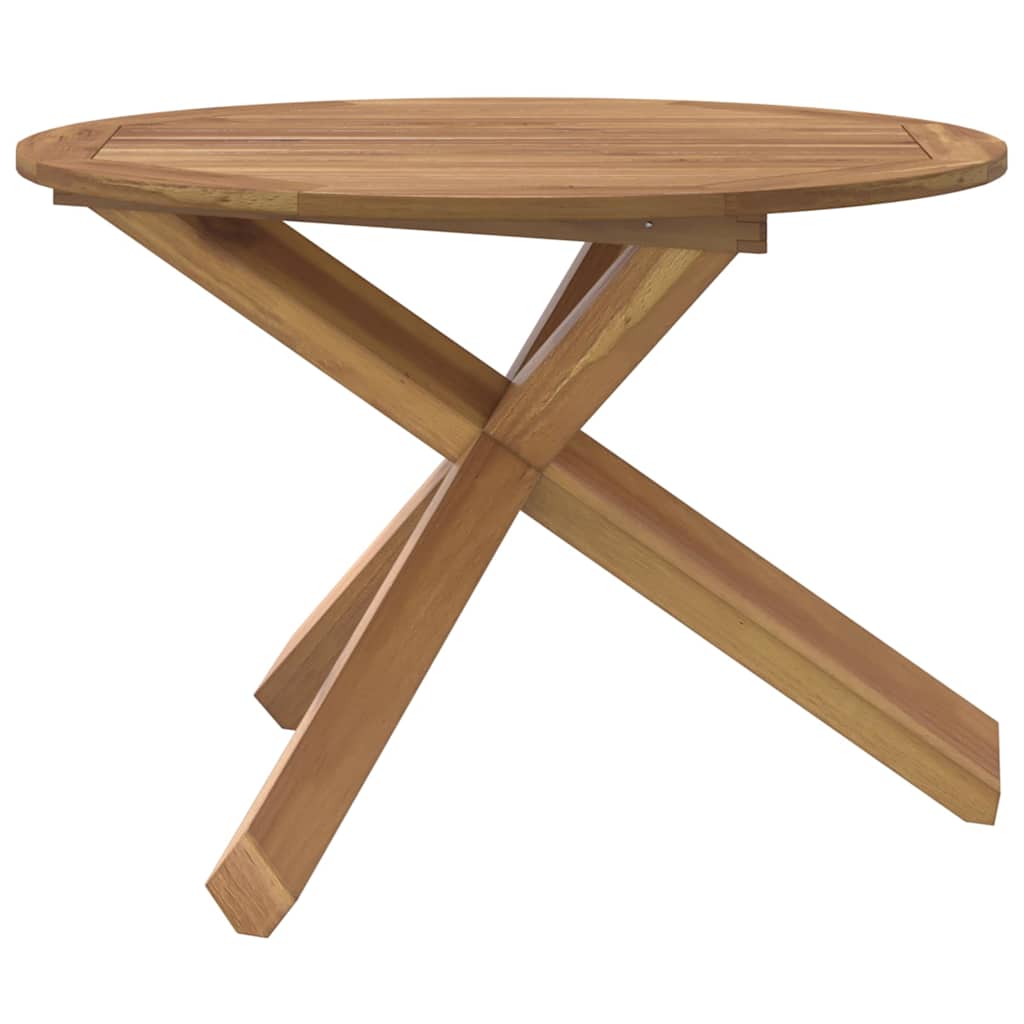 Mesa de jardín madera maciza de teca Ø109x74 cm