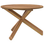 Mesa de jardín madera maciza de teca Ø109x74 cm
