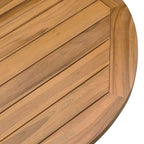 Mesa de jardín madera maciza de teca Ø109x74 cm