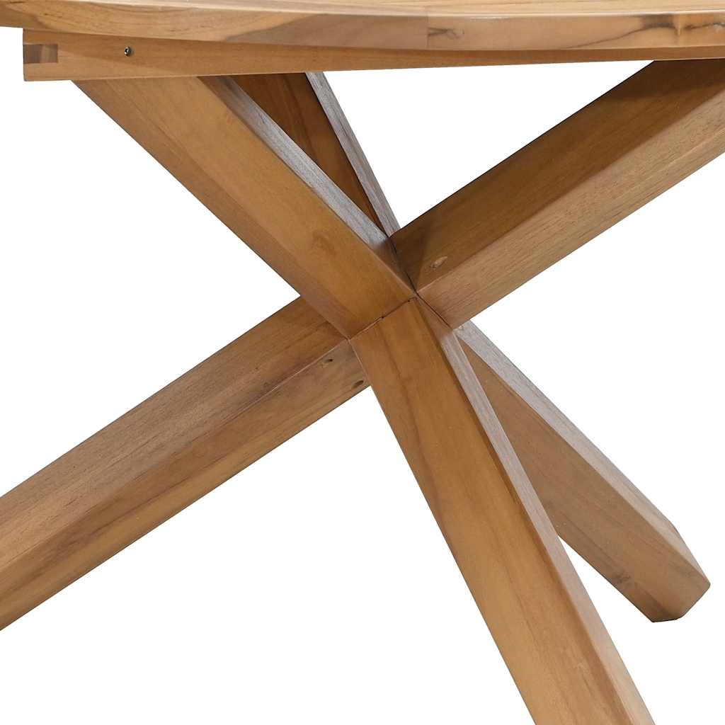 Mesa de jardín madera maciza de teca Ø109x74 cm