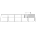 Jaula gallinero de acero galvanizado 2x10x2 m