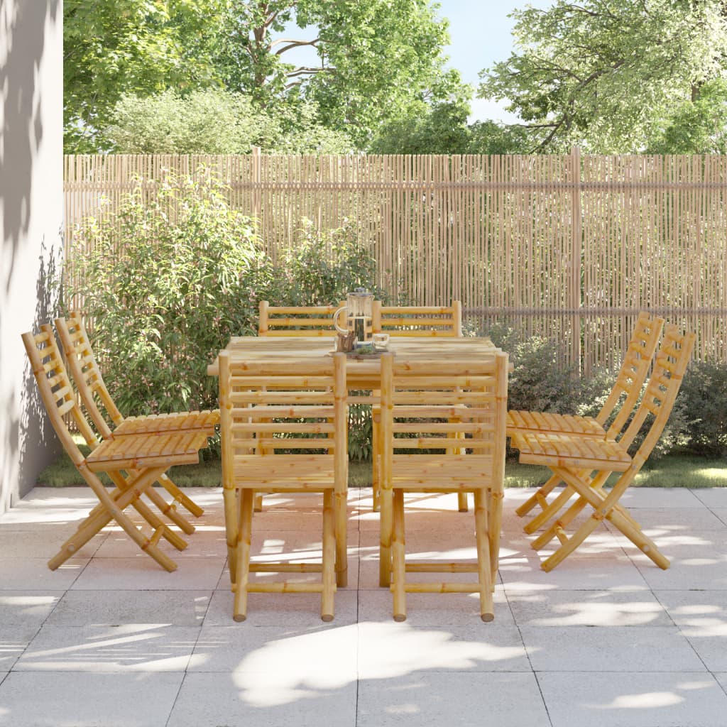 2 foldable garden chairs bamboo 43x54x88 cm