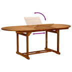 Juego comedor de jardín 5 pzas madera maciza acacia y textileno