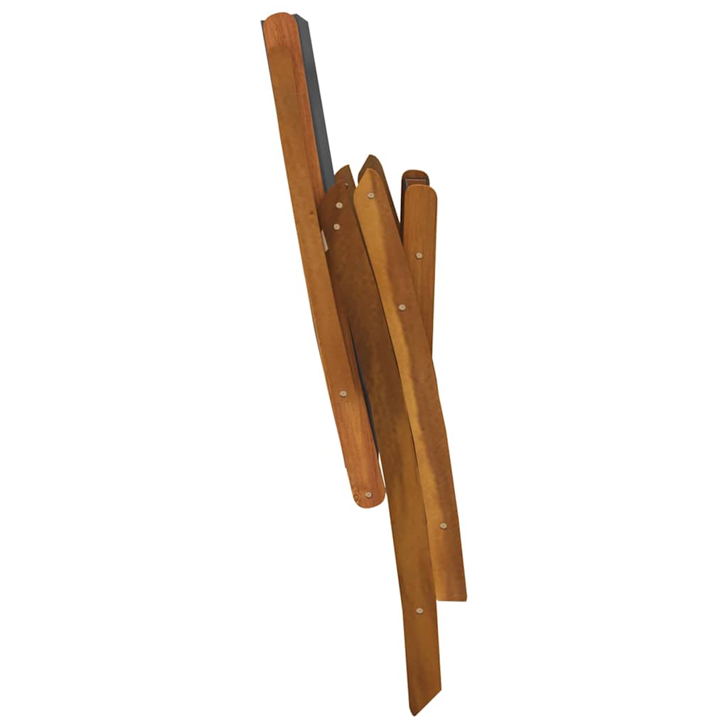 Juego comedor de jardín 5 pzas madera maciza acacia y textileno
