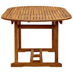 Juego comedor de jardín 5 pzas madera maciza acacia y textileno
